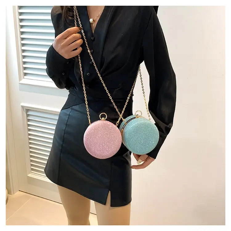 Pearlescent Korean Style Round Shoulder Bag - Image 4