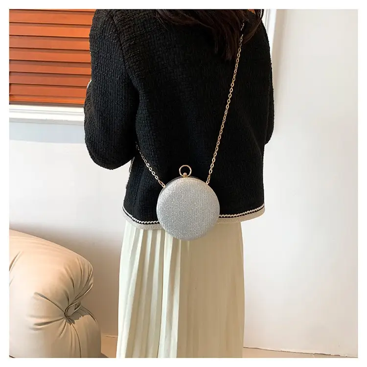 Pearlescent Korean Style Round Shoulder Bag - Image 5