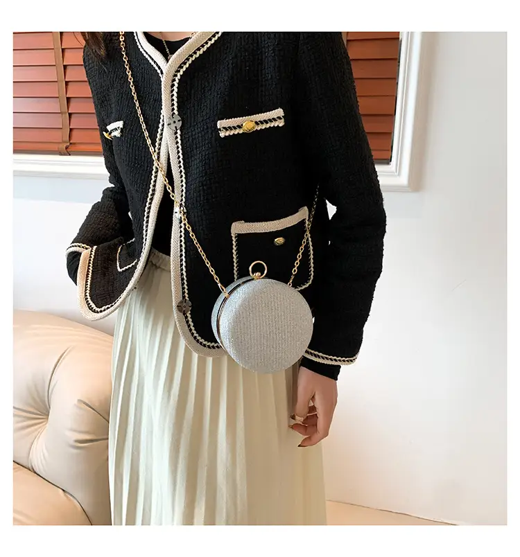 Pearlescent Korean Style Round Shoulder Bag — feature 11