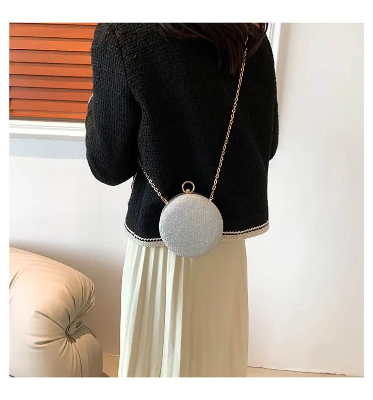 Pearlescent Korean Style Round Shoulder Bag — feature 12