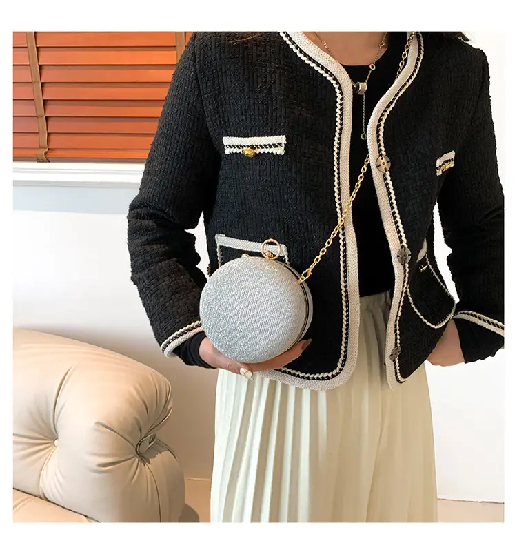 Pearlescent Korean Style Round Shoulder Bag — feature 13