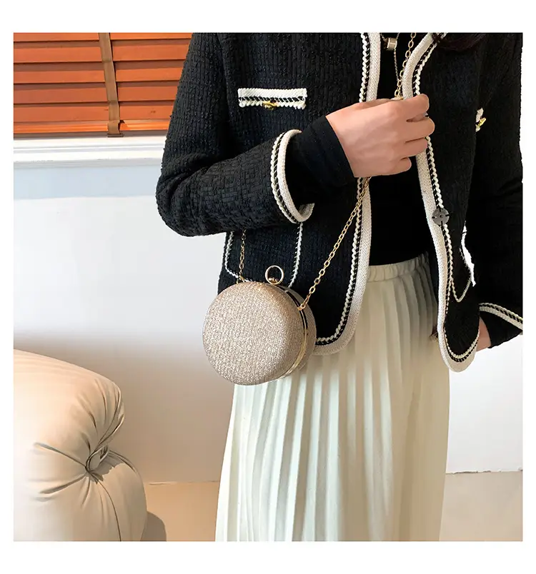 Pearlescent Korean Style Round Shoulder Bag — feature 15