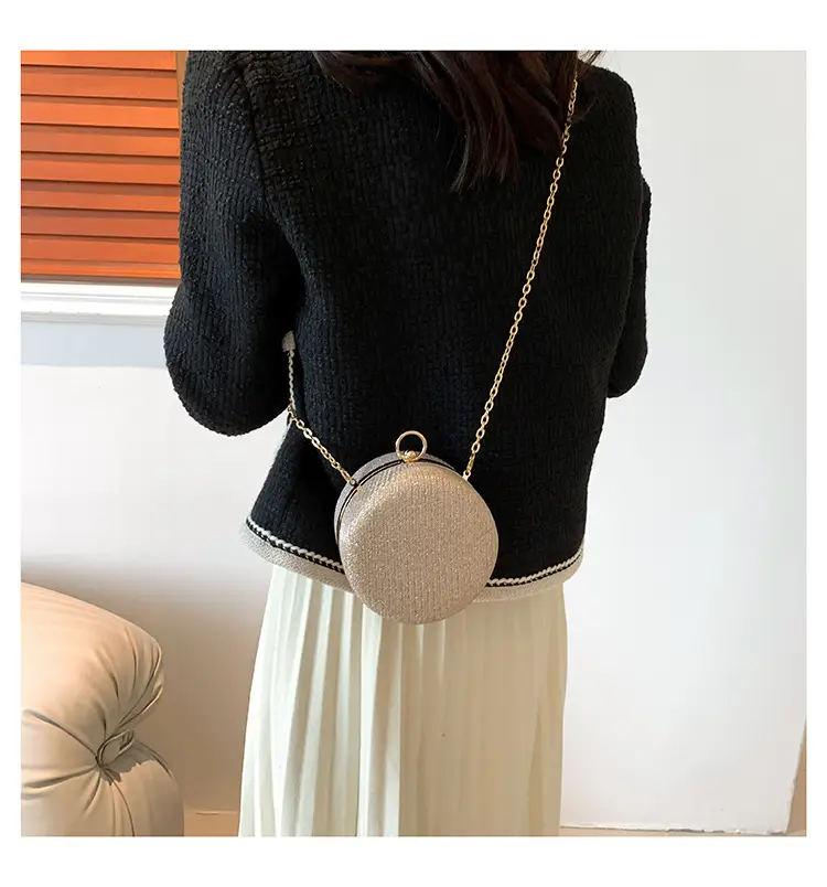Pearlescent Korean Style Round Shoulder Bag — feature 18