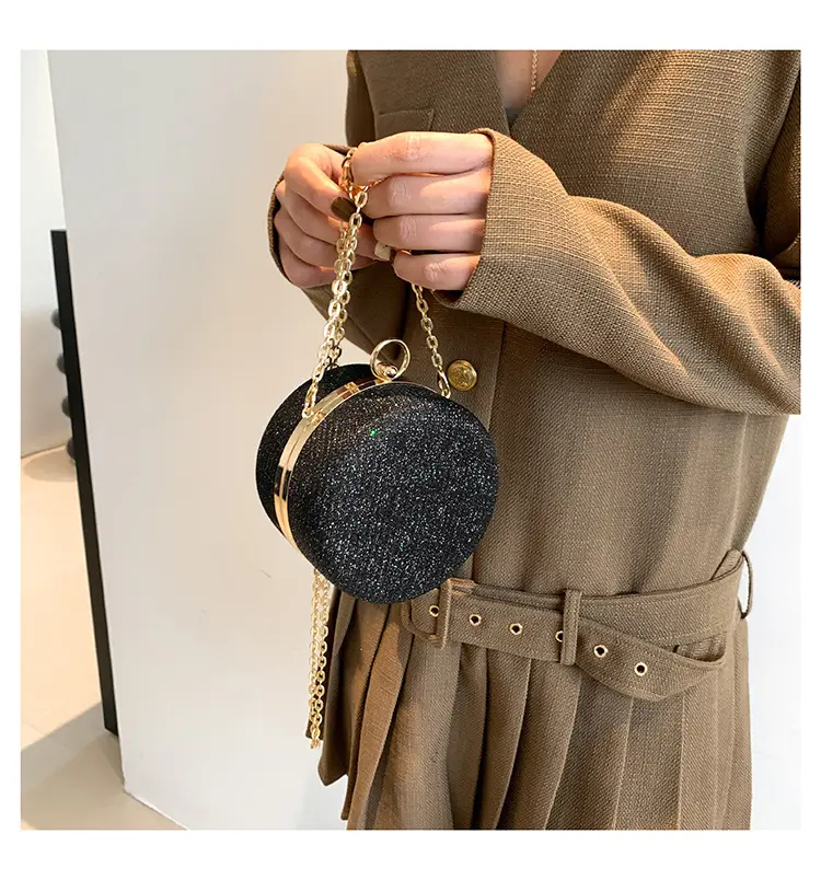 Pearlescent Korean Style Round Shoulder Bag — feature 19