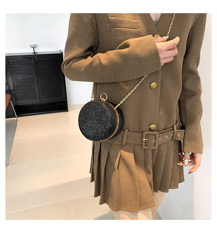 Pearlescent Korean Style Round Shoulder Bag — feature 20