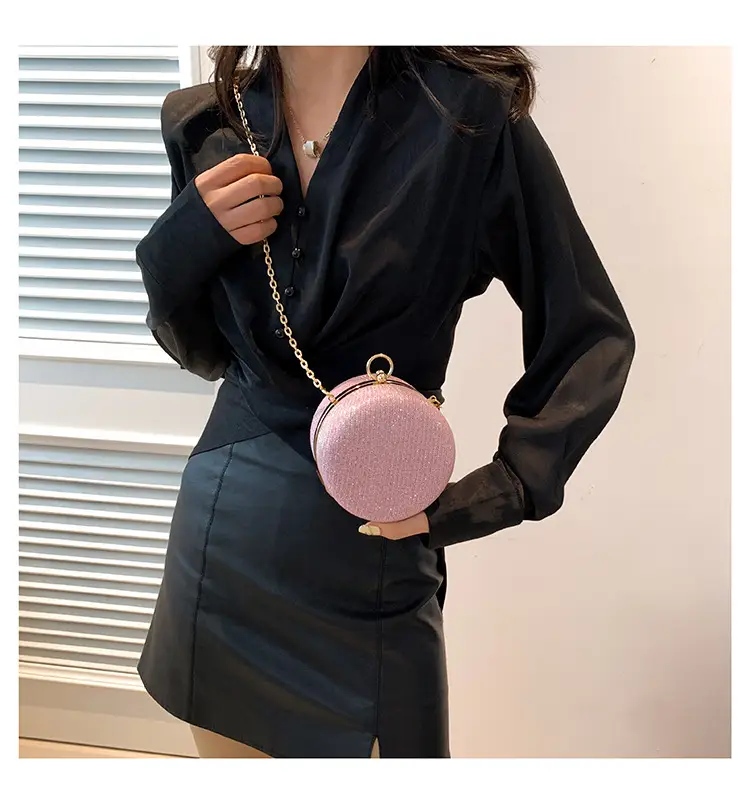 Pearlescent Korean Style Round Shoulder Bag — feature 29