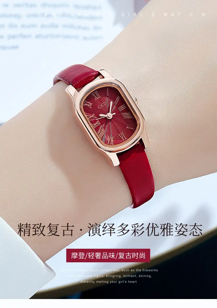 Goldie Retro Women's Quartz Watch with Rose Gold Dial — feature 1
