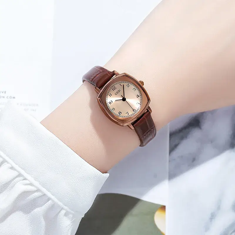 Gedi Chic Square Dial Korean Style Quartz Watch - Image 6