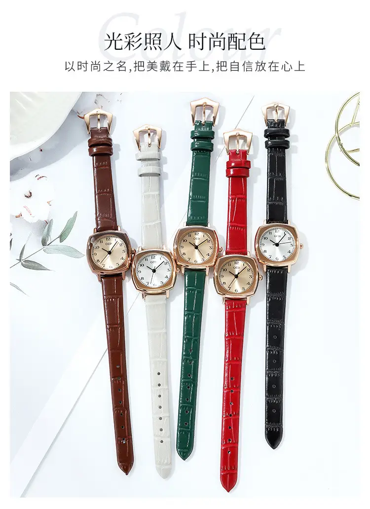 Gedi Chic Square Dial Korean Style Quartz Watch — feature 4