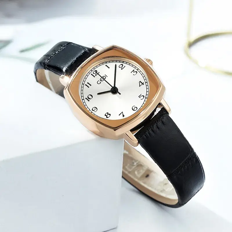 Gedi Chic Square Dial Korean Style Quartz Watch - Image 3