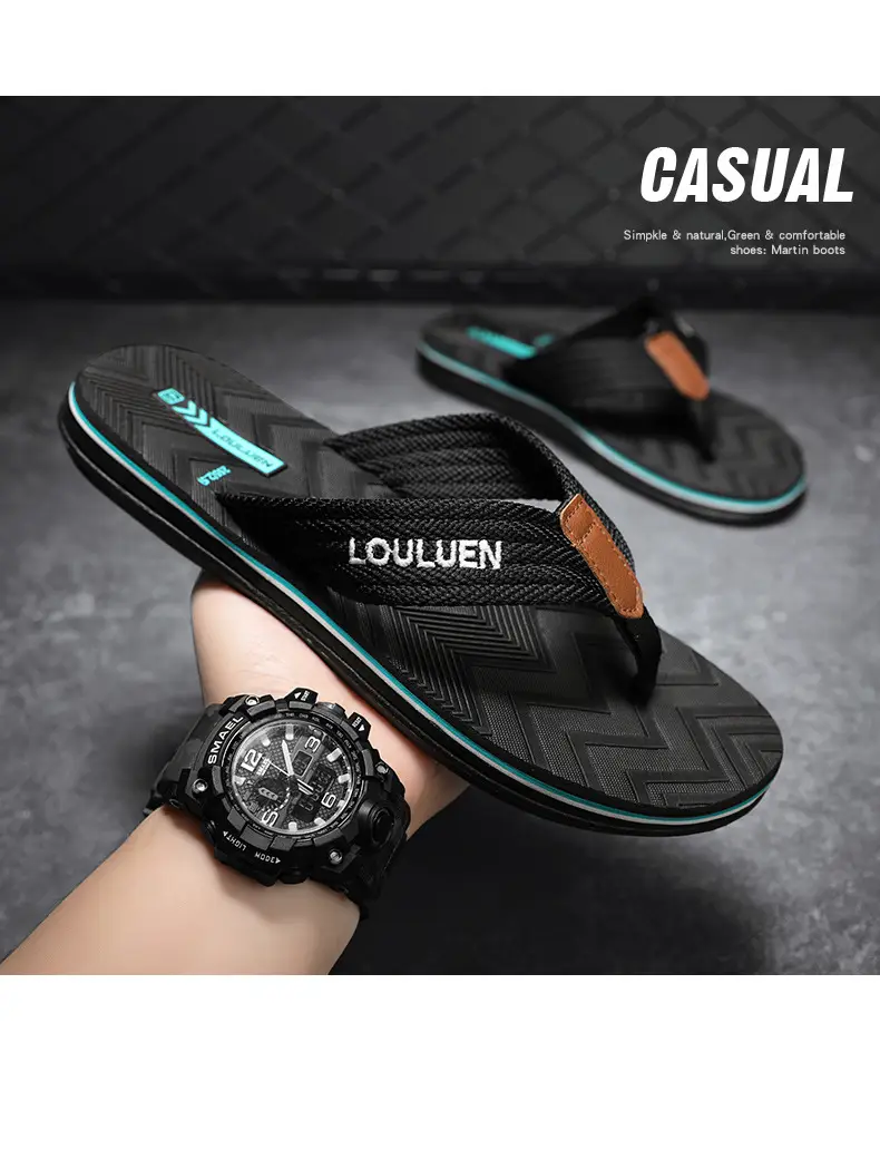 2026 New Summer Style Slippers for Men, Trendy Casual Beach Flip-Flops for Men, Wholesale Flip-Flops for Home Use — feature 5