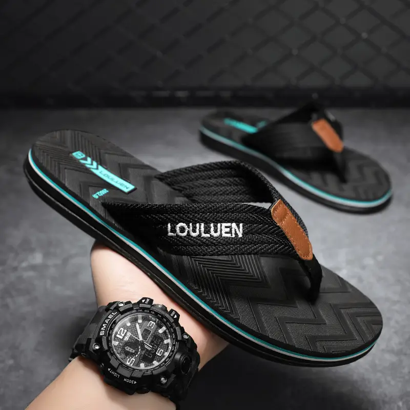2026 New Summer Style Slippers for Men, Trendy Casual Beach Flip-Flops for Men, Wholesale Flip-Flops for Home Use - Image 2