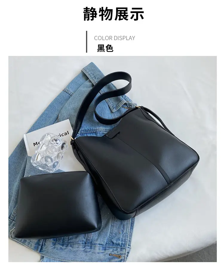 2024 Retro Brown Leather Bucket Bag with Tassel — feature 3