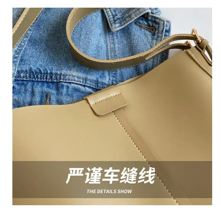 2024 Retro Brown Leather Bucket Bag with Tassel — feature 5