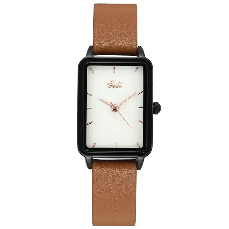 Korean Style Green Leather Watch for Women - Image 9