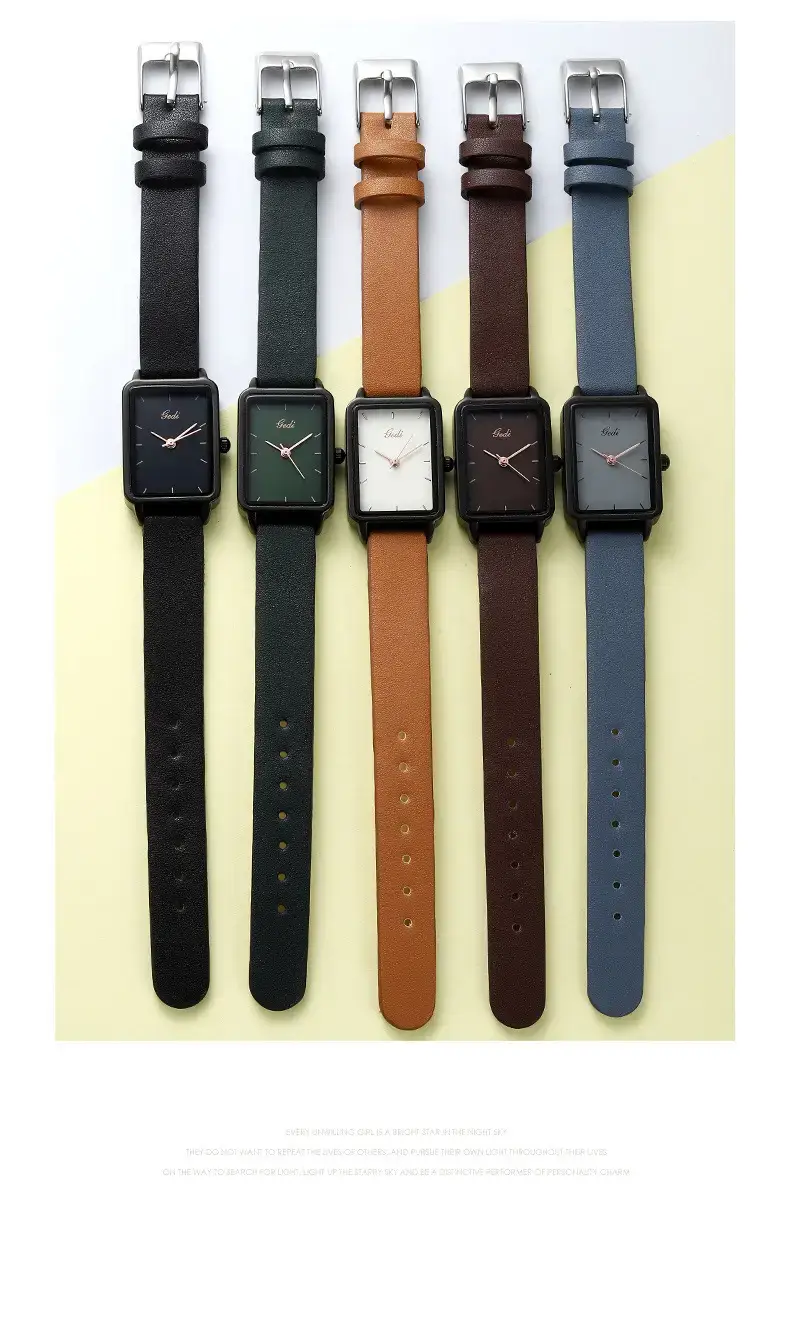 Korean Style Green Leather Watch for Women — feature 12