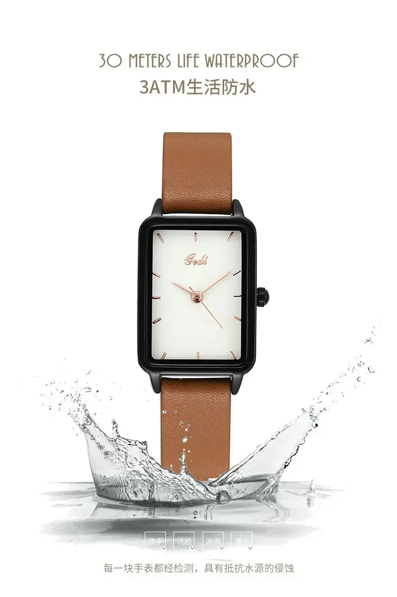 Korean Style Green Leather Watch for Women — feature 14