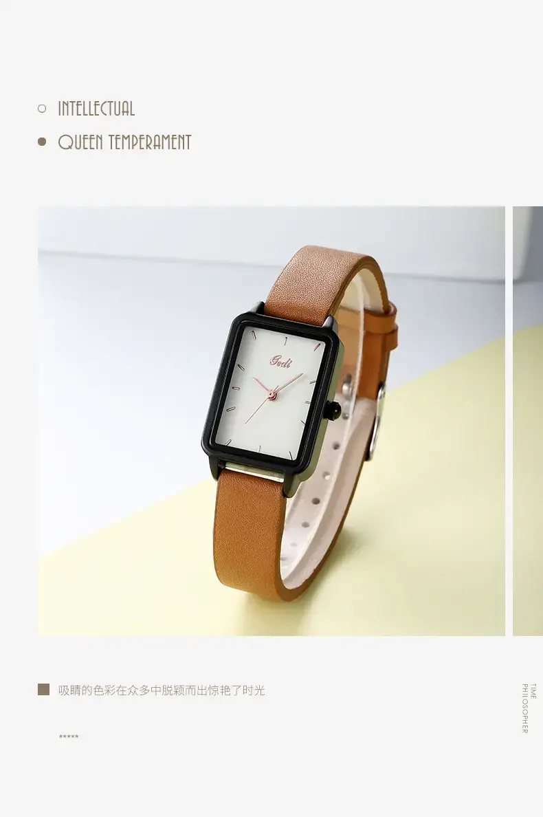 Korean Style Green Leather Watch for Women — feature 3