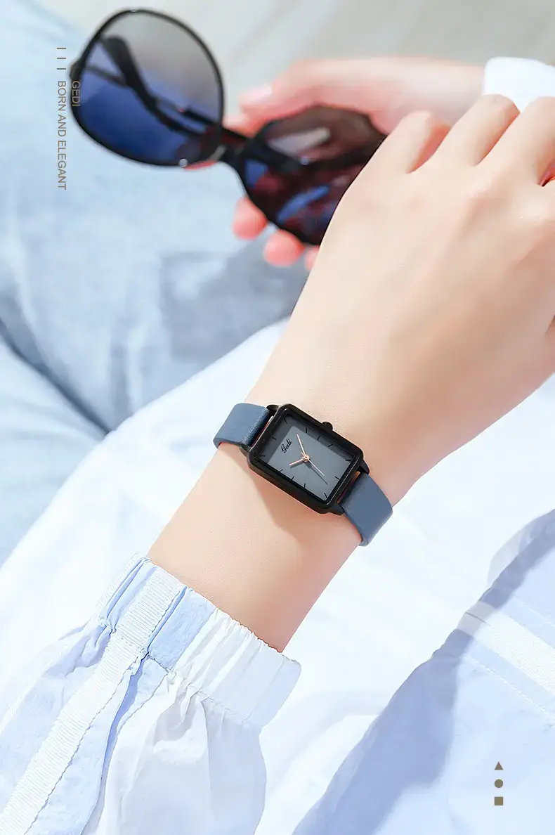 Korean Style Green Leather Watch for Women — feature 5