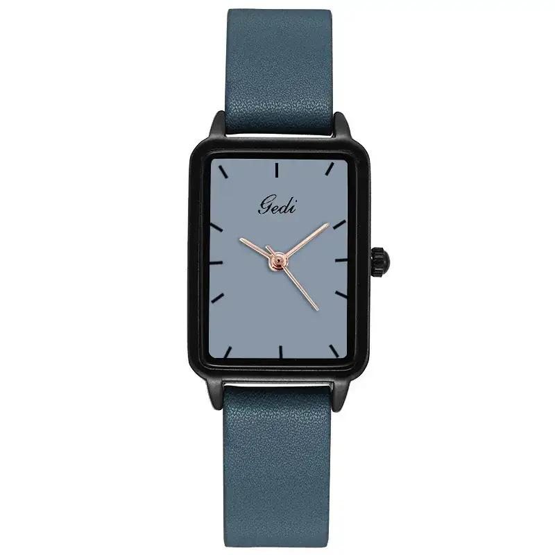 Korean Style Green Leather Watch for Women - Image 3
