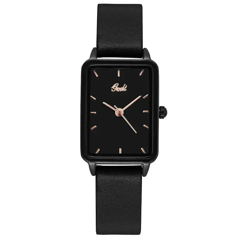 Korean Style Green Leather Watch for Women - Image 4