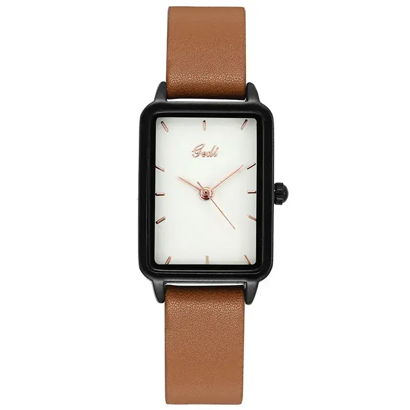 Korean Style Green Leather Watch for Women - Image 5