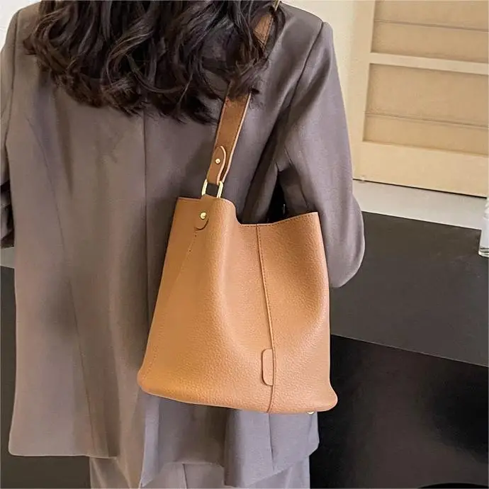 Women Retro Color Bucket Bag 2024 New - Image 6