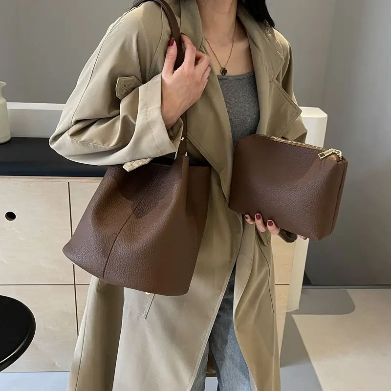 Women Retro Color Bucket Bag 2024 New - Image 2