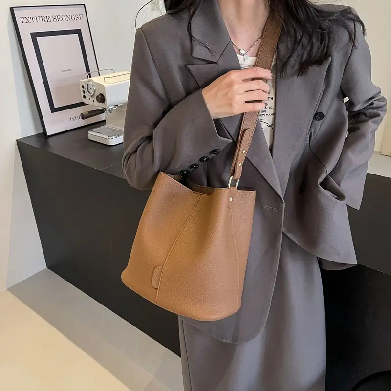 Women Retro Color Bucket Bag 2024 New - Image 4