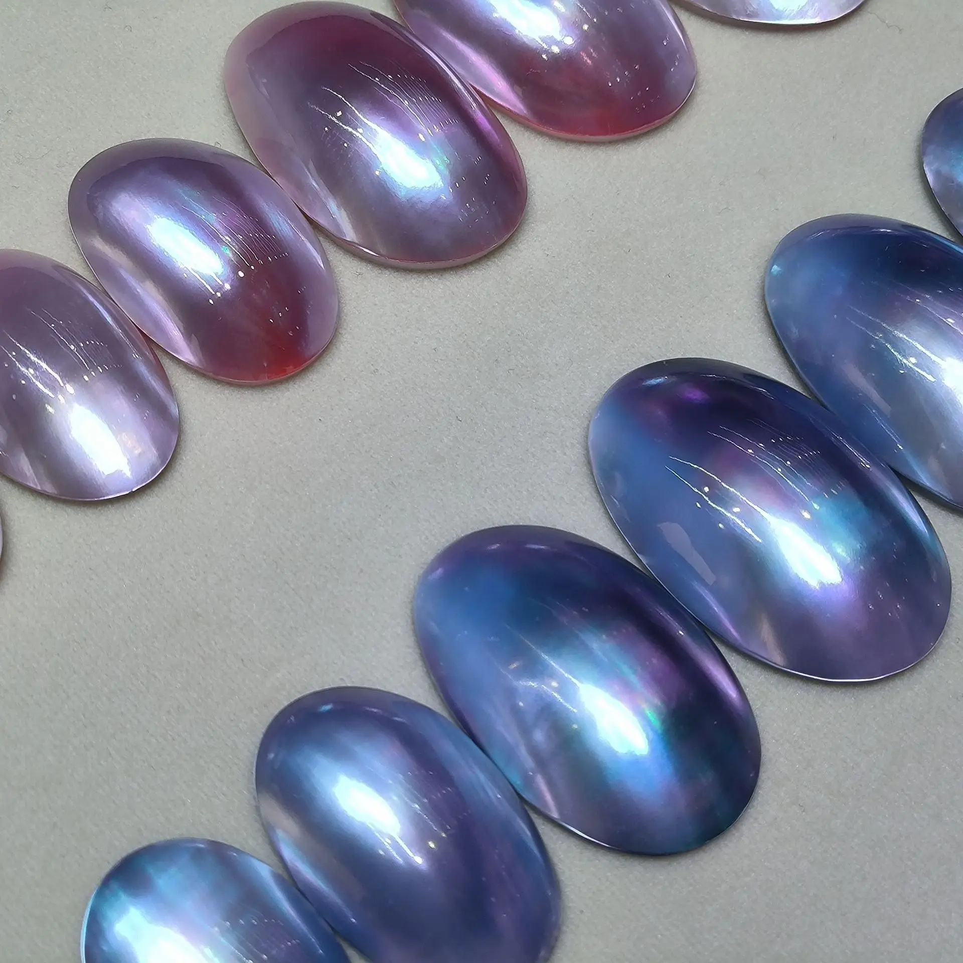 Freshwater Pearl Nails 20-50mm Oil Bright Starry Sky Blue White - Image 2