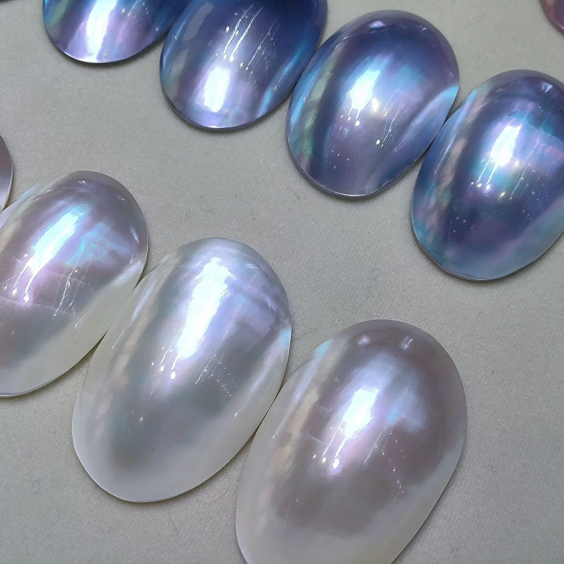 Freshwater Pearl Nails 20-50mm Oil Bright Starry Sky Blue White - Image 3