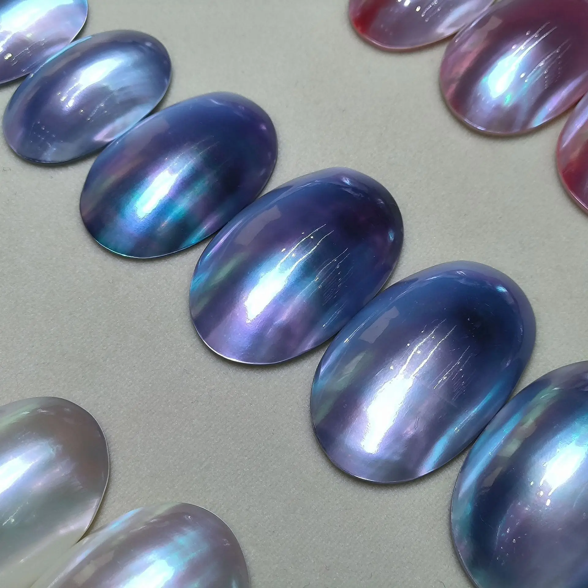Freshwater Pearl Nails 20-50mm Oil Bright Starry Sky Blue White - Image 4