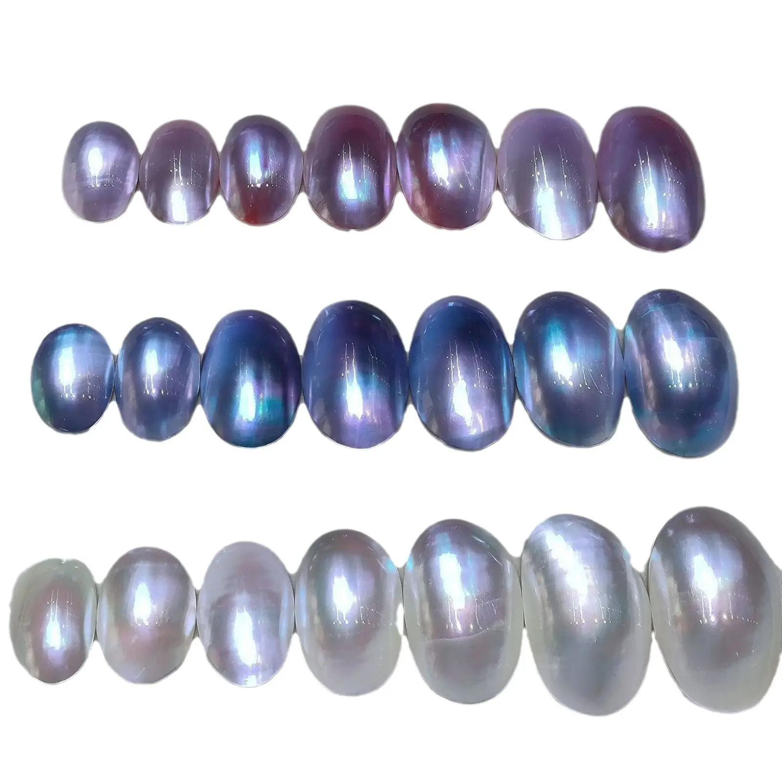 Freshwater Pearl Nails 20-50mm Oil Bright Starry Sky Blue White - Image 5