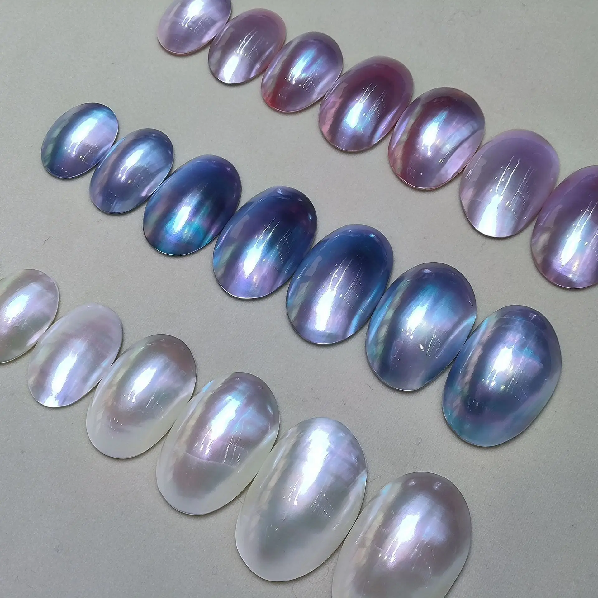 Freshwater Pearl Nails 20-50mm Oil Bright Starry Sky Blue White — feature 4