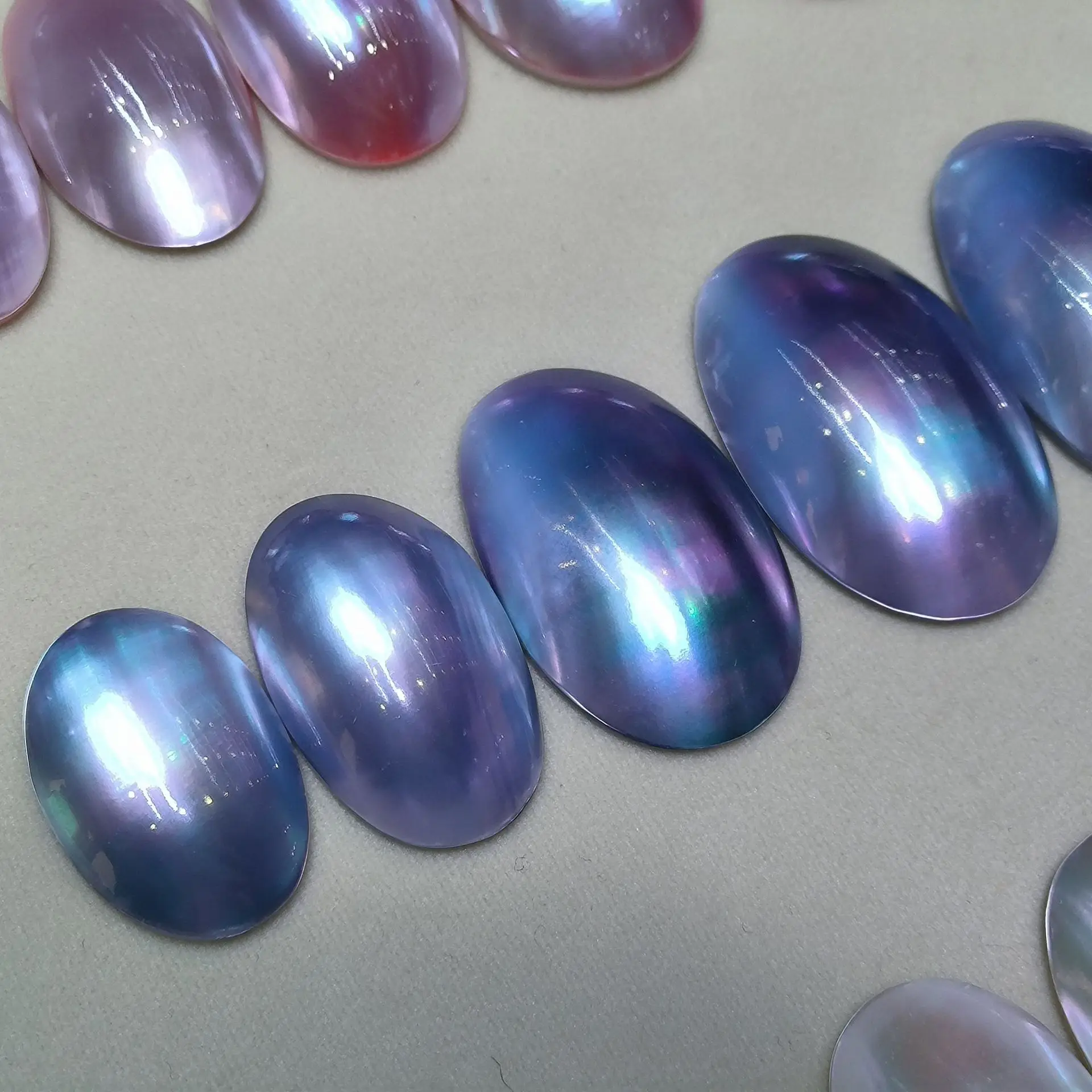Freshwater Pearl Nails 20-50mm Oil Bright Starry Sky Blue White — feature 8