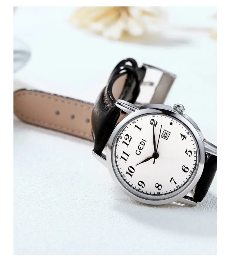 Women's Korean Style Quartz Watch with Brown Belt — feature 10