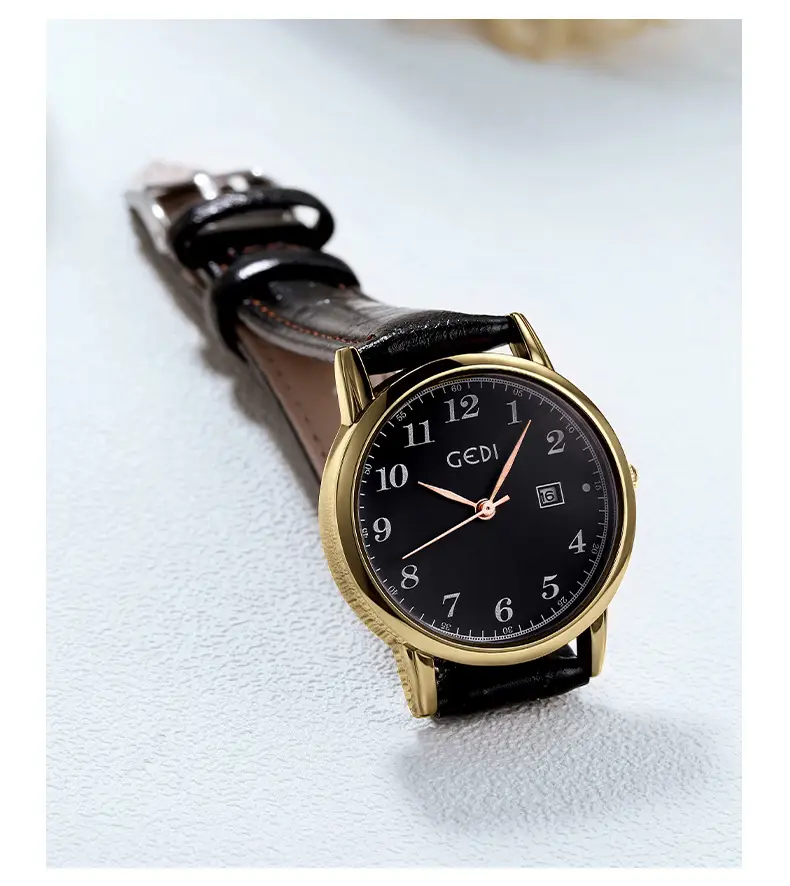 Women's Korean Style Quartz Watch with Brown Belt — feature 12