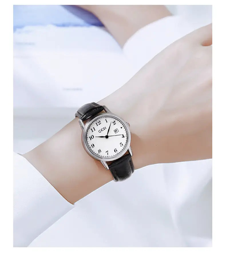Women's Korean Style Quartz Watch with Brown Belt — feature 9
