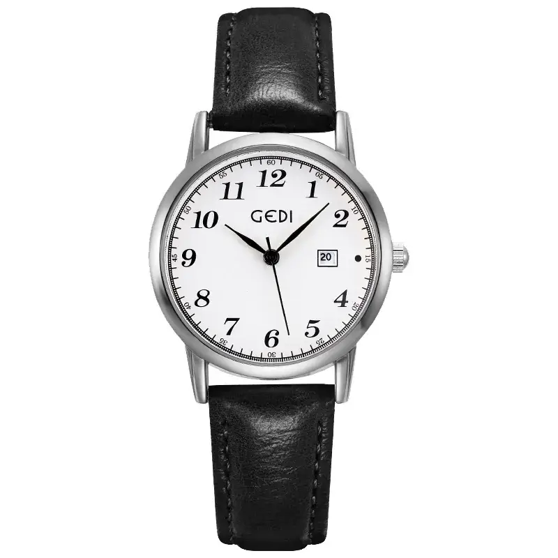 Women's Korean Style Quartz Watch with Brown Belt