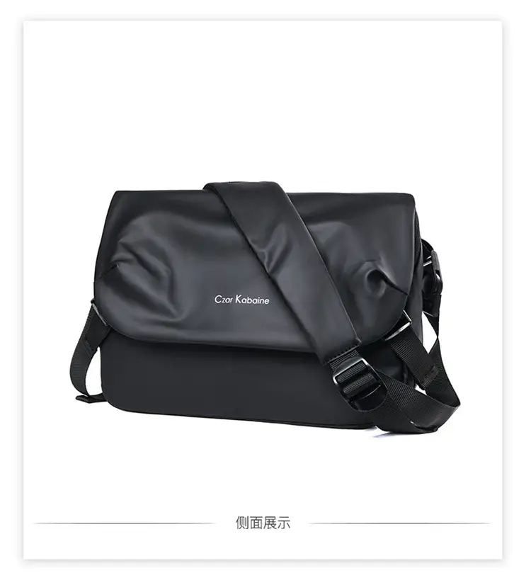 Men's Black Waterproof Crossbody Messenger Bag — feature 26