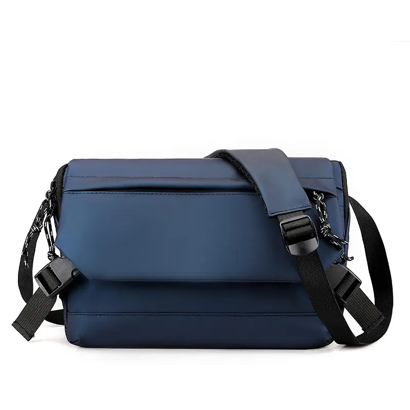 Men's Black Waterproof Crossbody Messenger Bag - Image 5