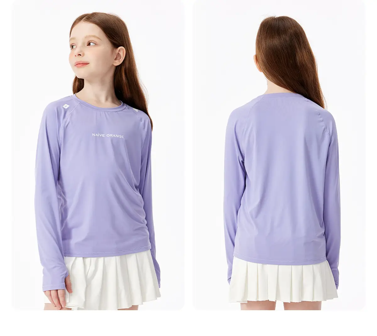 Kids Sweatshirt Black Long Sleeve Quick Dry Base Layer Top — feature 15