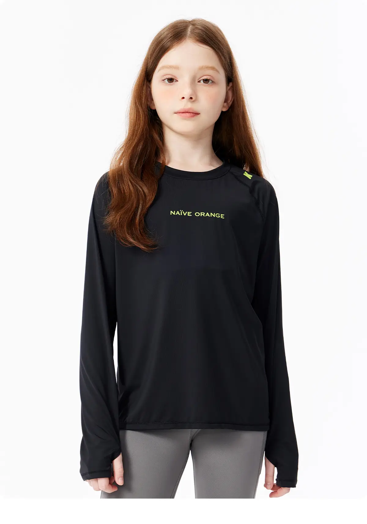Kids Sweatshirt Black Long Sleeve Quick Dry Base Layer Top — feature 20