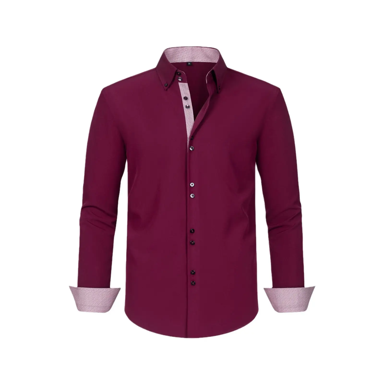 Men's Black Cross-Bound Shirt with Red Sleeves - Image 12