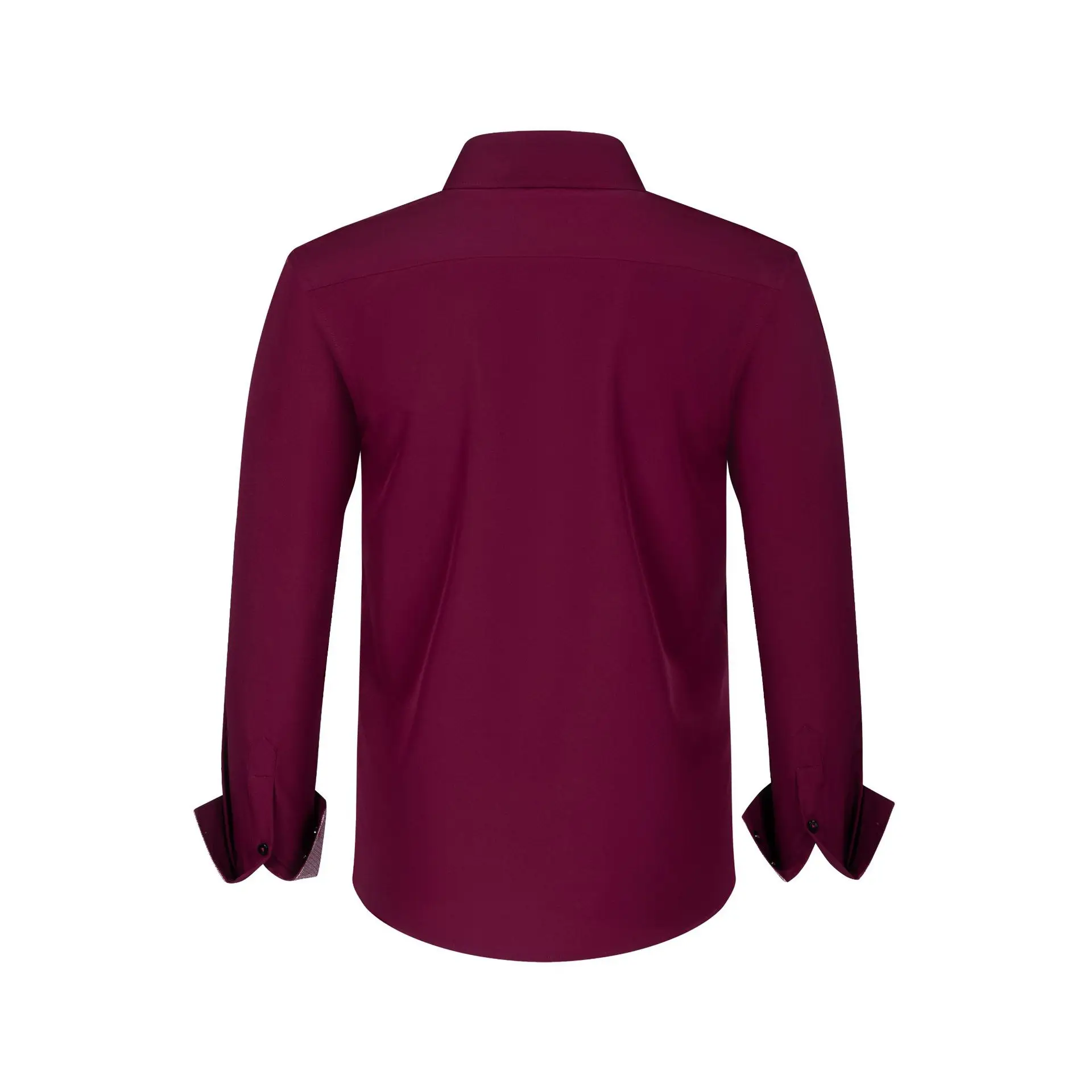 Men's Black Cross-Bound Shirt with Red Sleeves — feature 12