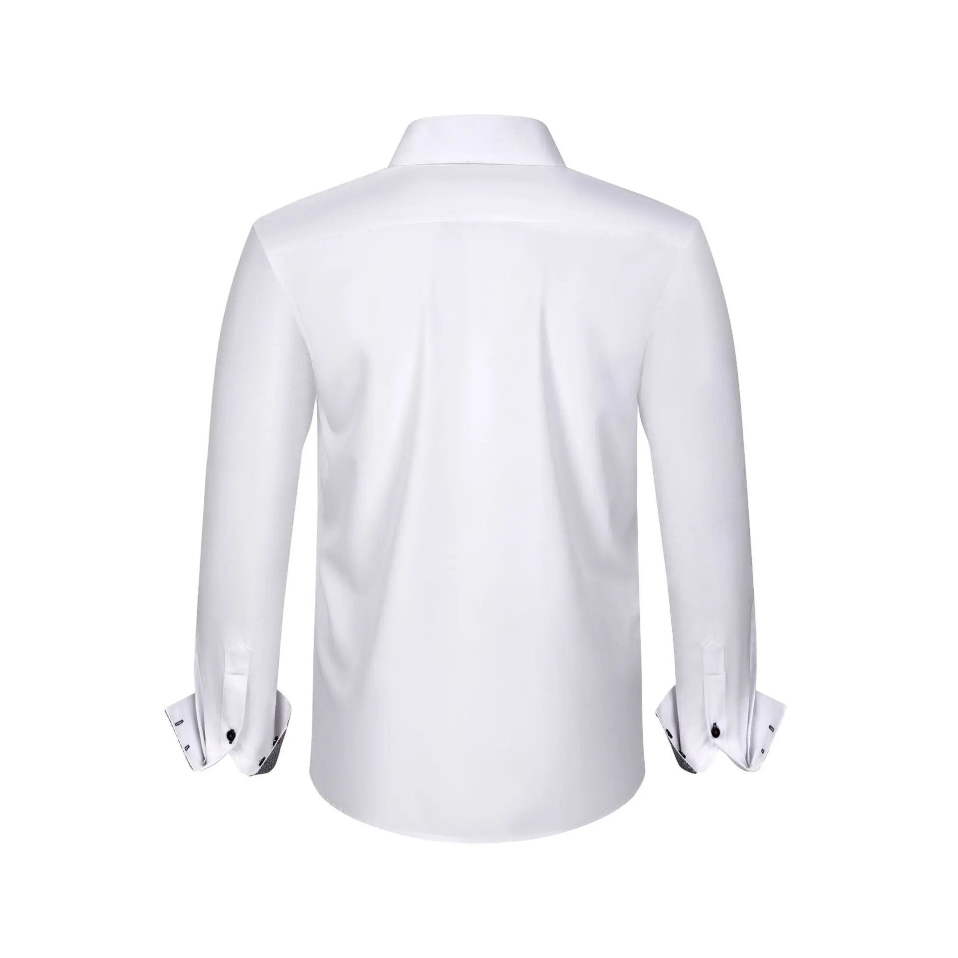Men's Black Cross-Bound Shirt with Red Sleeves — feature 15