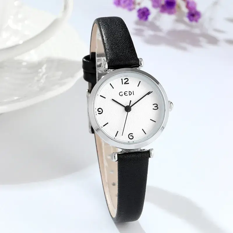 Gedi Women's White Leather Watch with Dial - Image 4