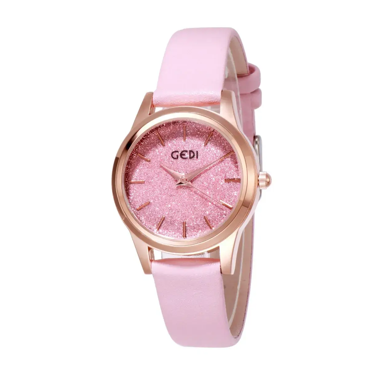 Blue Glitter Women's Quartz Watch with Rose Gold Hands - Image 7