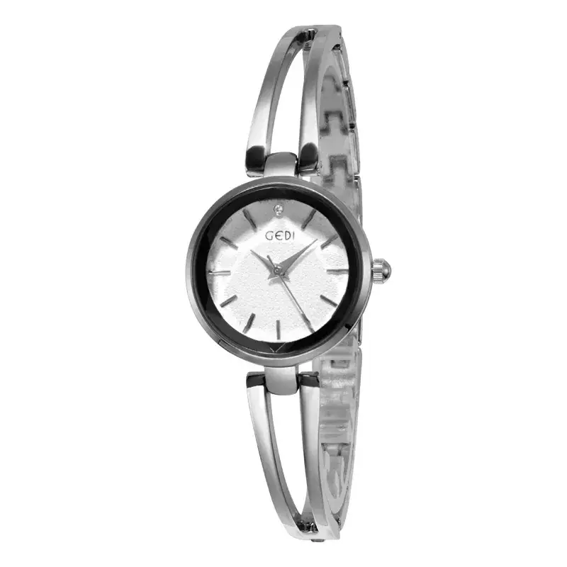 Godi Rose Gold Women's Quartz Watch with Elegant Bangle - Image 2