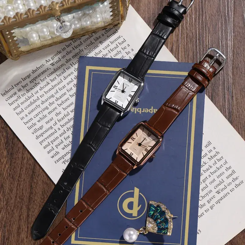 Vintage Brown Bamboo Belt Watch for Women - Image 6